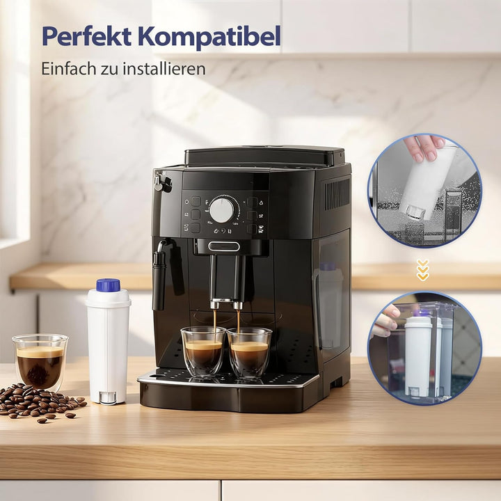 6er-Pack Wasserfilter für Delonghi Wasserfilter DLSC002, Wasserfilterkartuschen kompatibel mit Delon