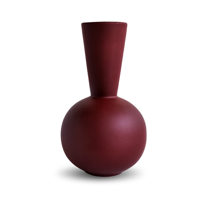Cooee Design Trumpet-Vase aus Keramik in der Farbe Berry Handgefertigt, Masse: 17cm x 17cm x 30cm, H