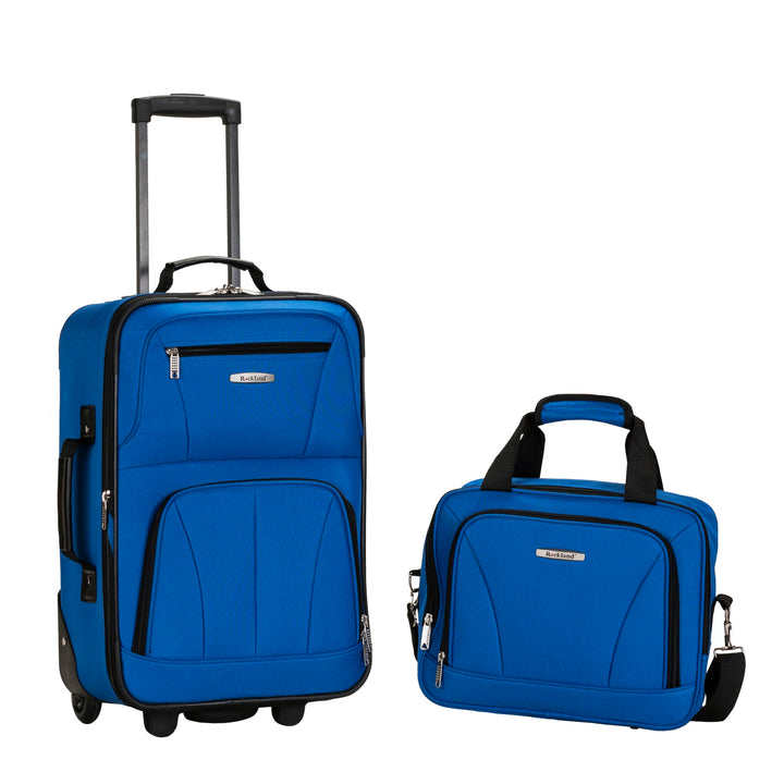 Rockland Fashion Softside Gepäck-Set, aufrecht stehend, Blau, 2-Piece Set (14/19), Fashion Softside
