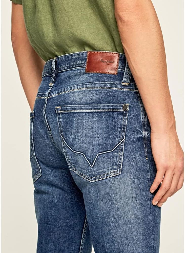 Pepe Jeans Herren Jeans Kingston Zip Jeans 28W / 28L Blue (Denim-z23), 28W / 28L Blue (Denim-z23)