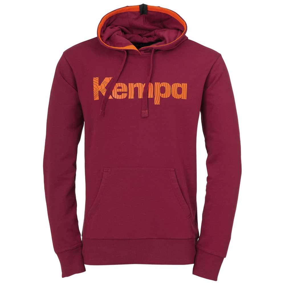 Kempa Herren Graphic Hoodie Sweatshirt, deep rot, M