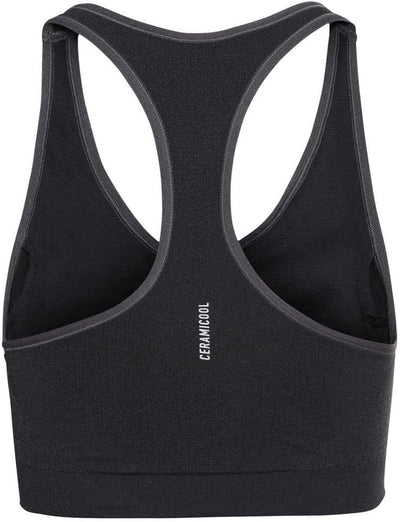 Odlo Damen Sport Bra Seamless Medium Ceramicool Sport-Bra XS Black Melange, XS Black Melange