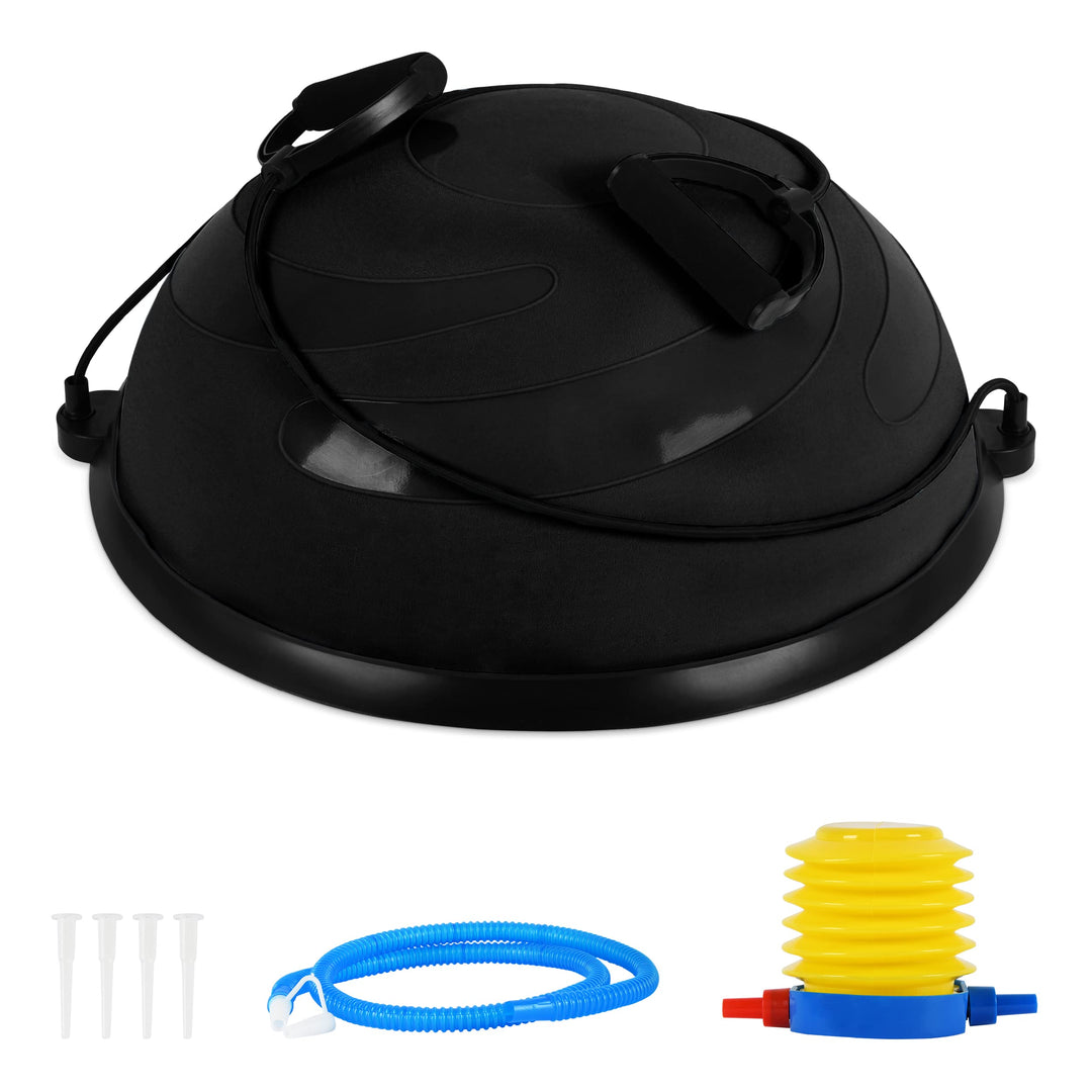 MSPORTS Balance Ball Trainer Premium | Gymnastikball + Expander & Pumpe - beidseitig nutzbar | Balan