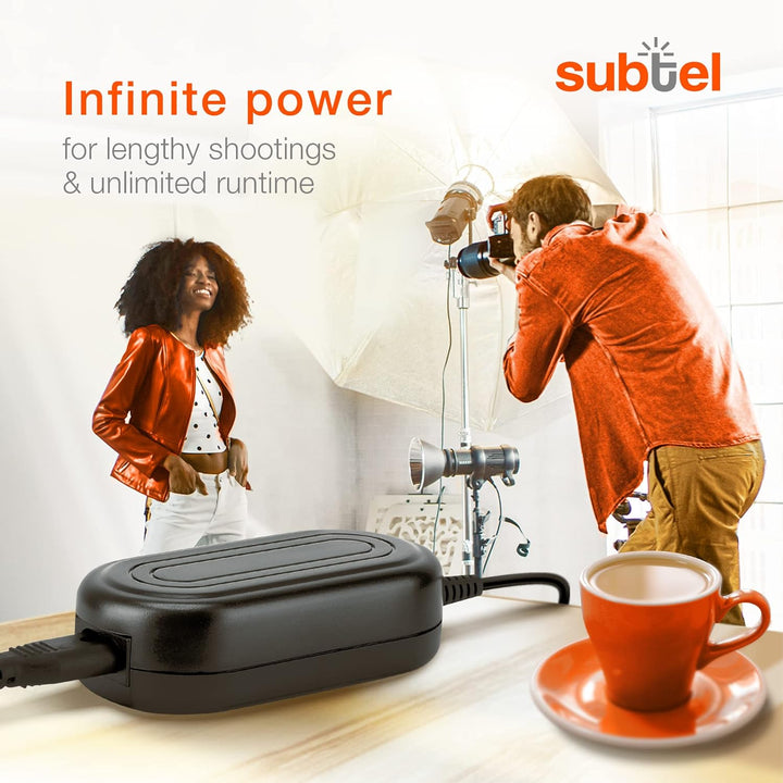 subtel® Netzteil DMW-AC8 + DMW-DCC12 für Panasonic Lumix DMC-GH3 DMC-GH4 DC-GH5 GH9 Kamera, Camcorde