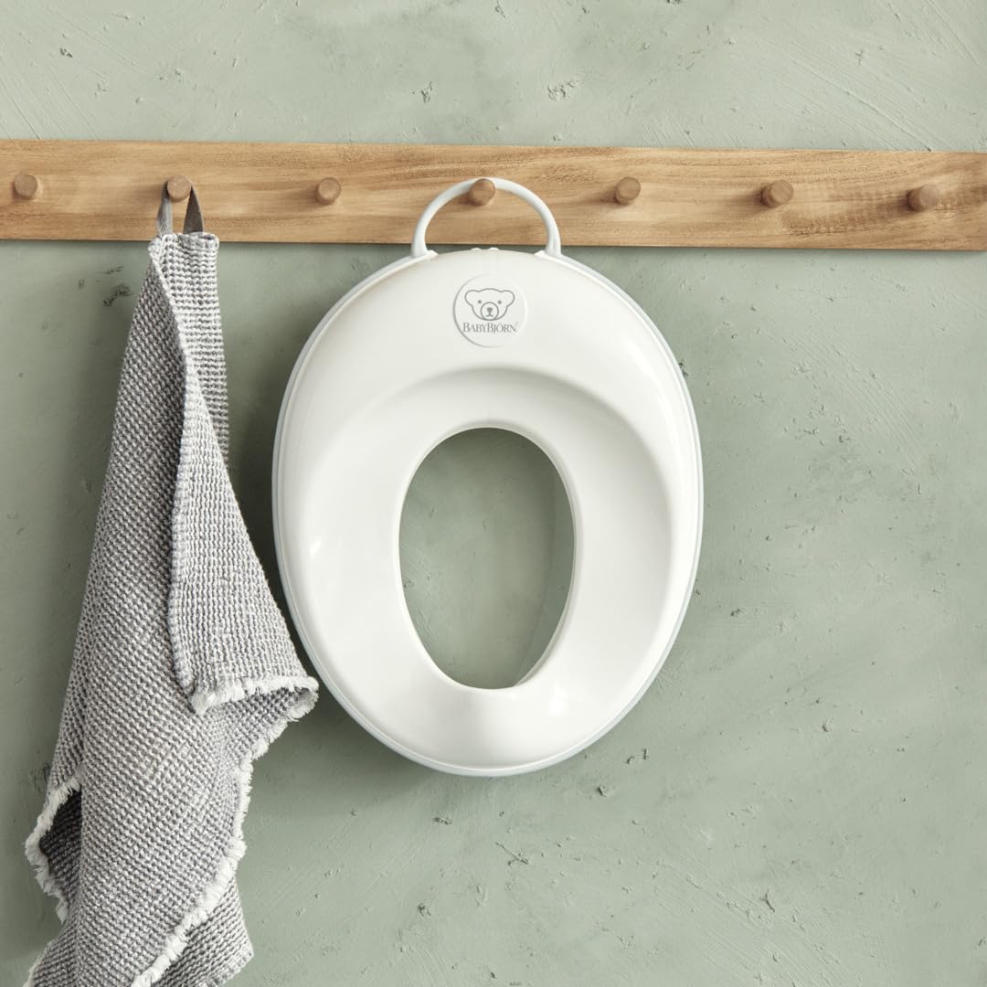 Babybjörn Toilettensitz, Weiss/Grau + Tritthocker, Weiss/Grau Toilettensitz + Tritthocker Weiss/Grau