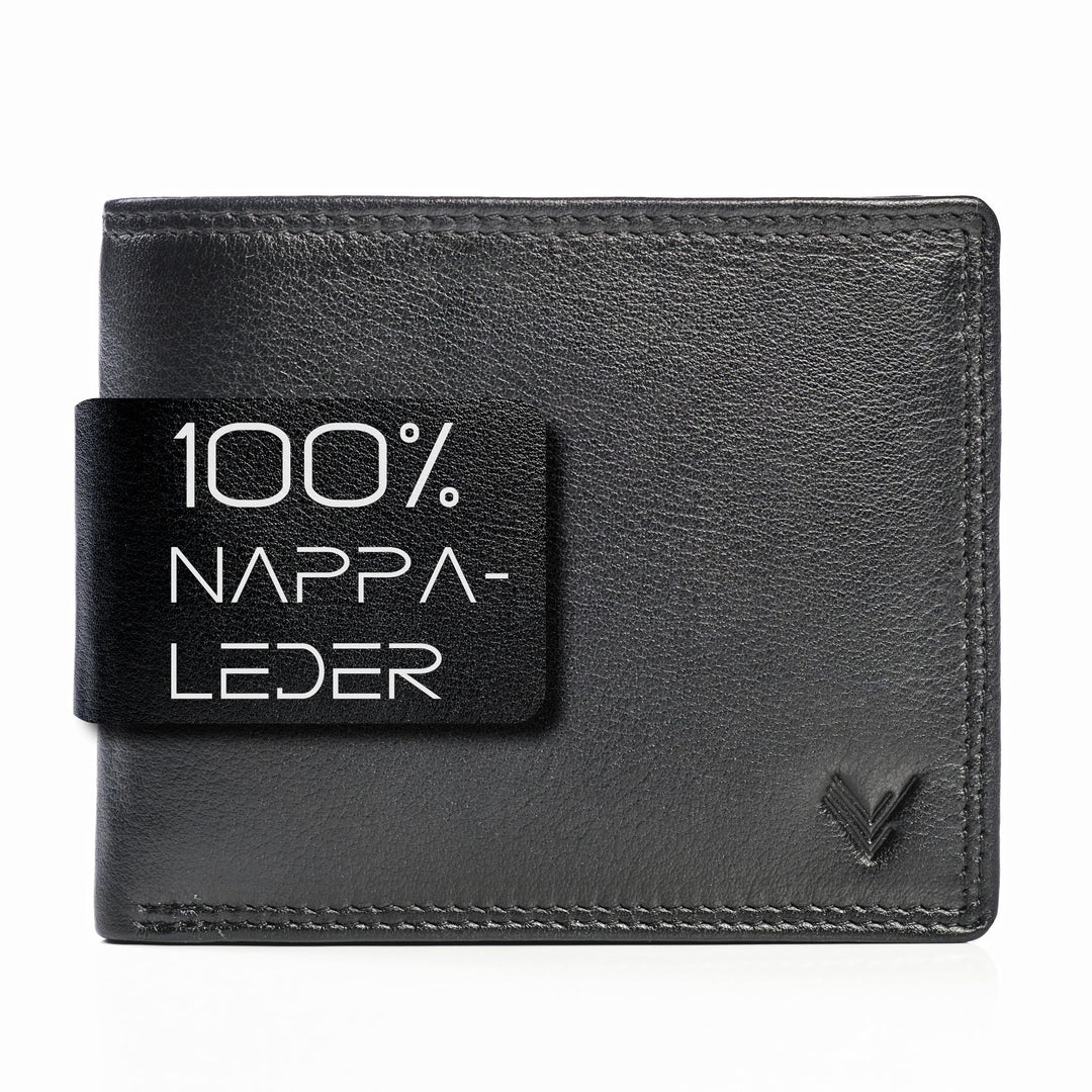 Lavalen® Geldbörse Herren Leder RFID - Portmonee Herren Gross - Portemonnaie Herren Leder Handgemach