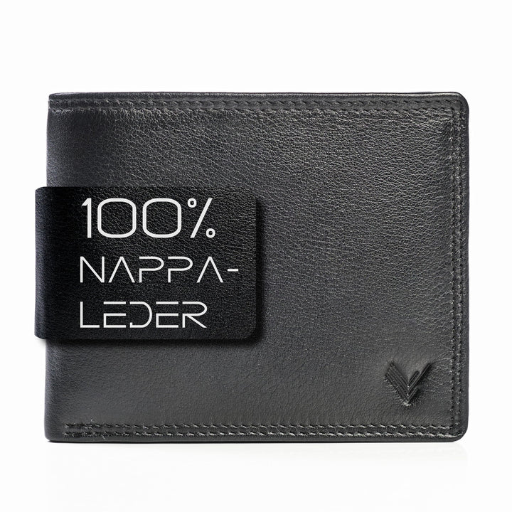 Lavalen® Geldbörse Herren Leder RFID - Portmonee Herren Gross - Portemonnaie Herren Leder Handgemach