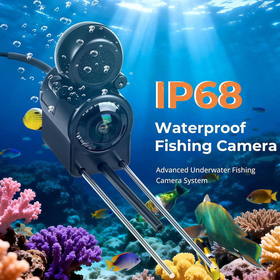 4.3'' IPS Display Fischfinder Unterwasserkamera für Angeln mit 30m Kabel, IR-Nachtsicht & Weitwinkel