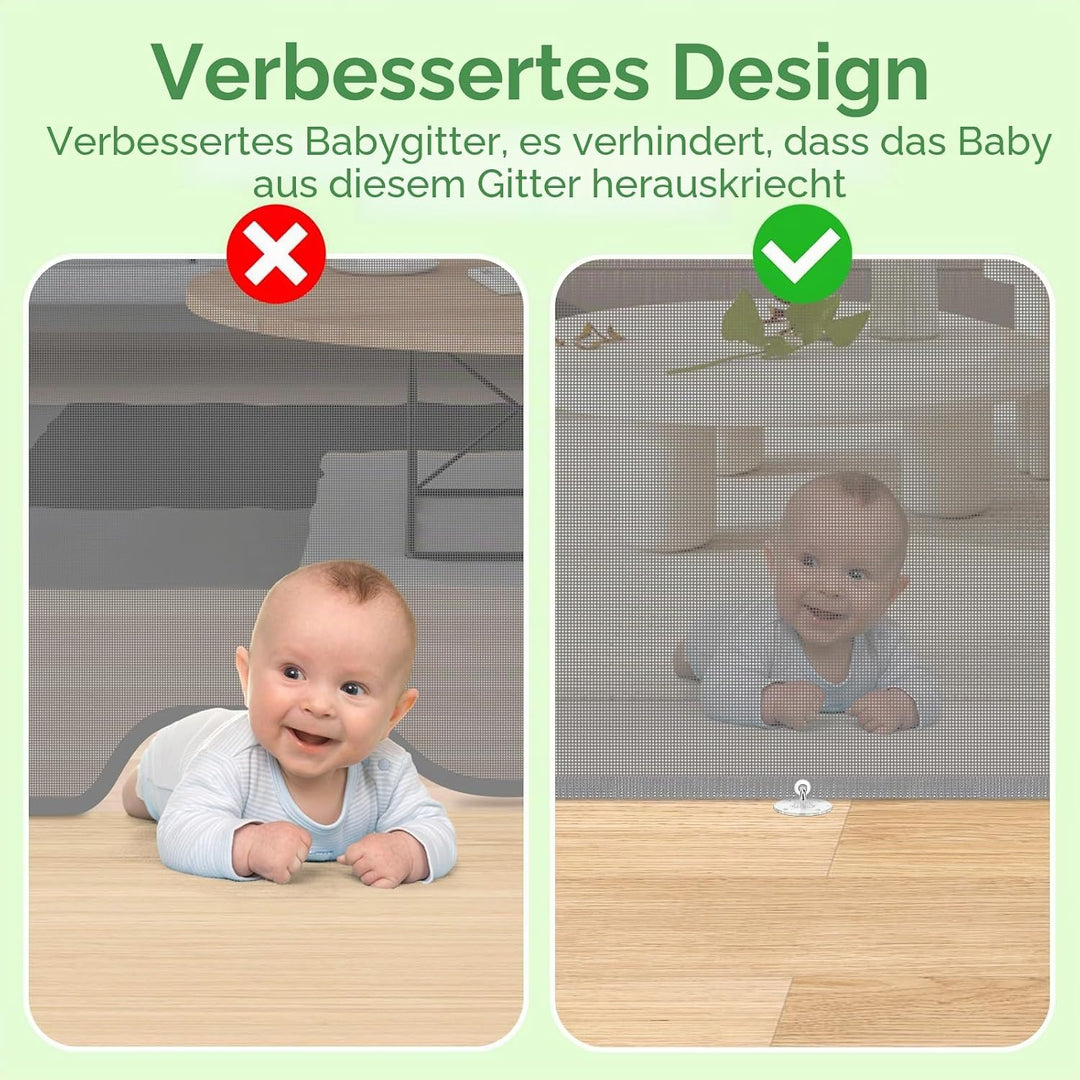 MYPIN Türschutzgitter Ausziehbar, 0-140cm Treppenschutzrollo Hund Türgitter und Baby Treppenschutzgi