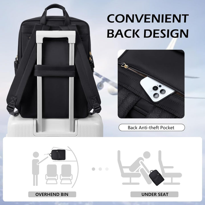 Handgepäck Rucksack, Reiserucksack Damen Herren, 18L Rucksack Flugzeug, Gross Laptop Rucksack 17.3 Z
