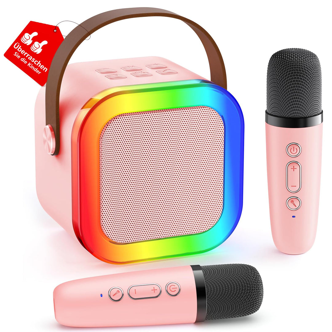 Karaoke Maschine Kinder, Geschenk für Mädchen 3-12 Jahre, Karaoke Kinder Spielzeug ab 3-12 Jahre Mäd