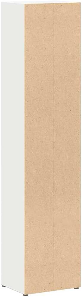 vidaXL CD-Regal, 2er-Set, 21x16x93,5 cm, Weiss, Holzwerkstoff, Vitrinenschrank mit Fach, Aufbewahrun