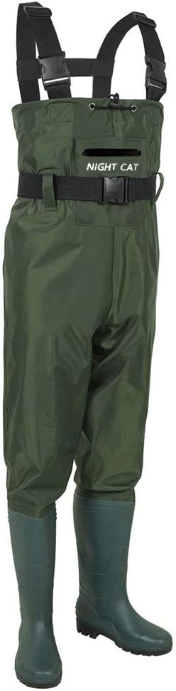 Night Cat Wathose Herren Damen Frauen Wathose mit Stiefeln wasserdichte Atmungsaktive Crosswater Wad