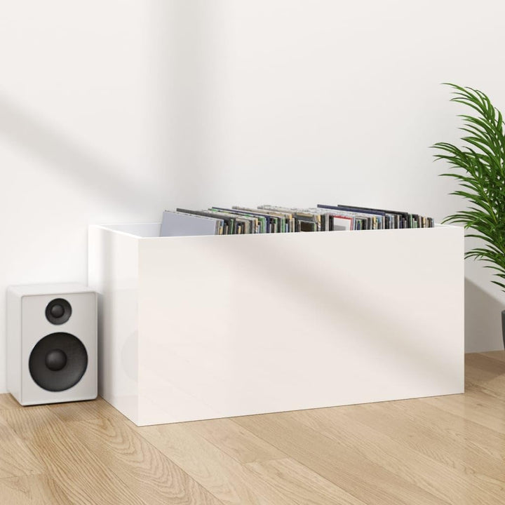 vidaXL Vinyl Aufbewahrungsbox mit 2 Fächern Box Aufbewahrung Kasten LP Schallplatten Sammlung Regal