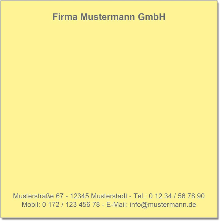 500 Notizzettel personalisiert in praktischer Zettelbox mit Stiftehalter 10 x 10 cm (hellgelb), hell