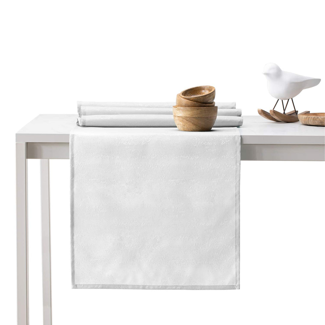 AmeliaHome Tischläufer Set 35x180 cm und 115x180 cm Lotuseffekt Wasserabweisend Schlangenhautmuster