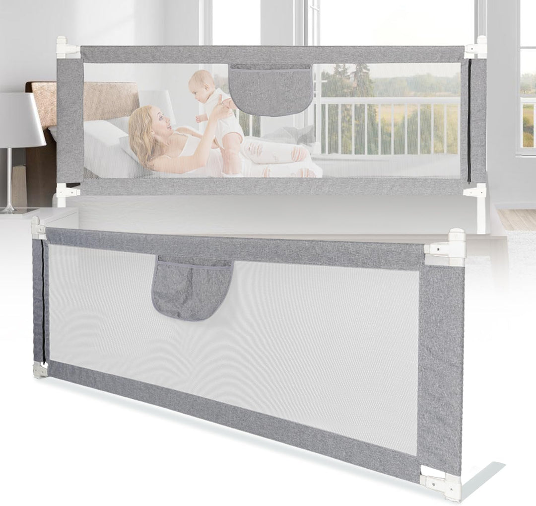 Ansobea 180cm Rausfallschutz Bett Rausfallschutz Kinderbett｜Bettschutzgitter für Kinder｜Bettschutzgi