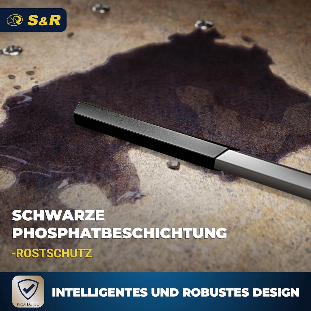 S&amp;R Innensechskantschlüssel Satz HX, 30-tlg. 0,7-10 mm Metrisch und 0,028 bis 3/8 Zoll, speziell geh