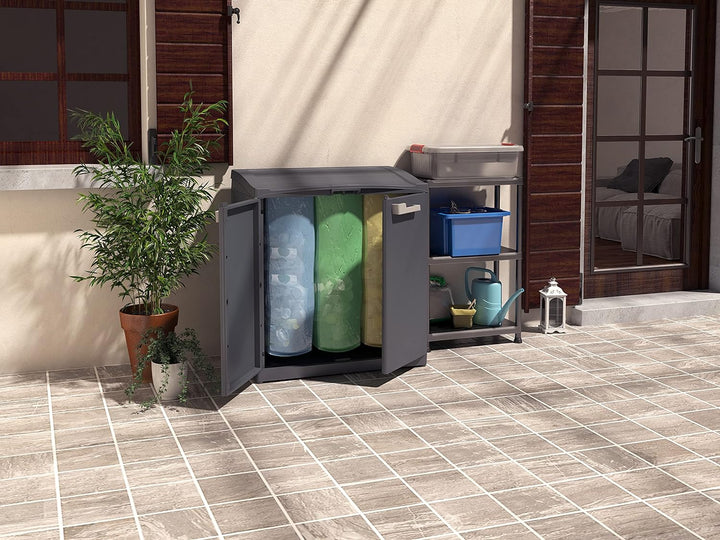 Kis Kunststoffschrank "Moby recycling", 1 Stück, anthrazit grau, 9961200 0708 02