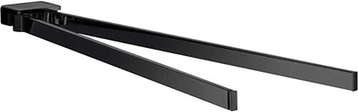 emco LOFT Handtuchhalter zweiarmig zur Wandmontage, schwenkbarer Badetuchhalter aus Aluminium, hochw