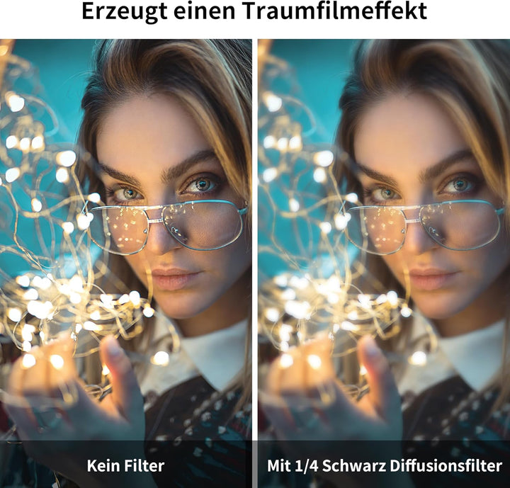 Walking Way 4x5,65 Zoll Schwarz Diffusion Rechteckige Effektfilter 1/4 Schwarz Nebel Filter, Optisch