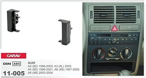 CARAV 11-005-a-12 DIN Autoradio Radioblende Set mit Aktiv Adapter f¨¹r Audi A2 (8Z) 1998-2005, A3 (8