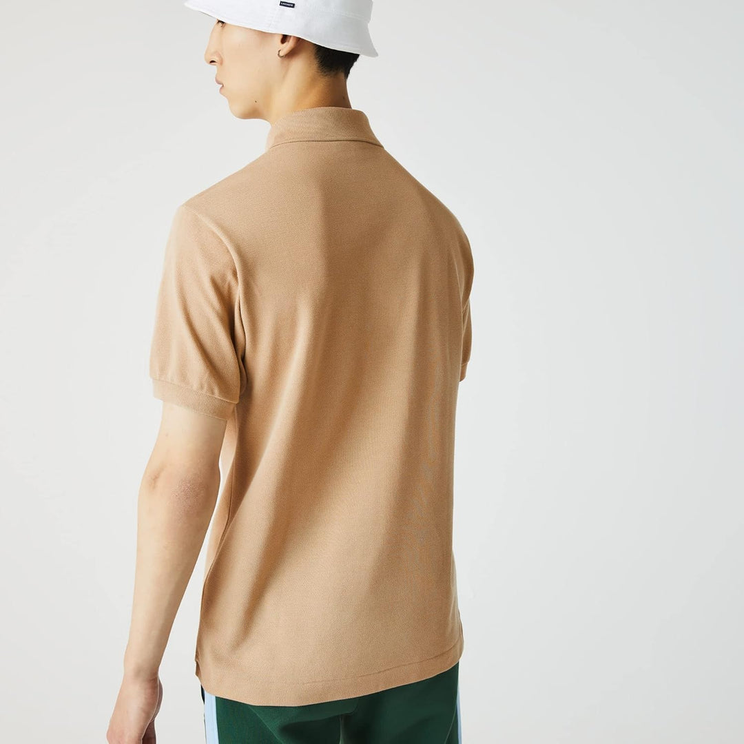 Lacoste Herren Polo-Shirt Kurzarm YH4801, Männer Polo-Hemd,3 Knopf,Regular Fit Poloshirt XS Beige (V