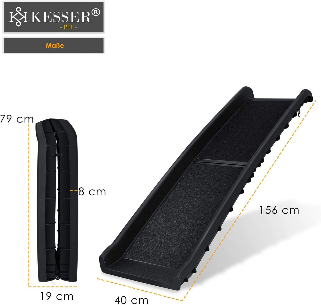 KESSER® Hunderampe klappbar Hundetreppe Hundeautorampe Auto Kofferraumrampe für Haustiere Einstiegsh
