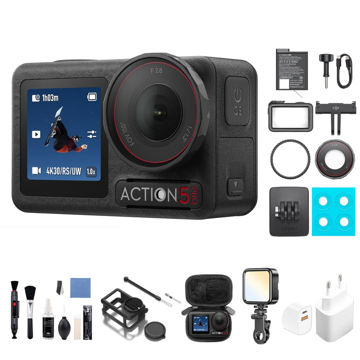 DJI Osmo Action 5 Pro Standard Combo mit Zubehör, Action Cam 4K mit 1/1,3" Sensor, 4K/120fps Videoka