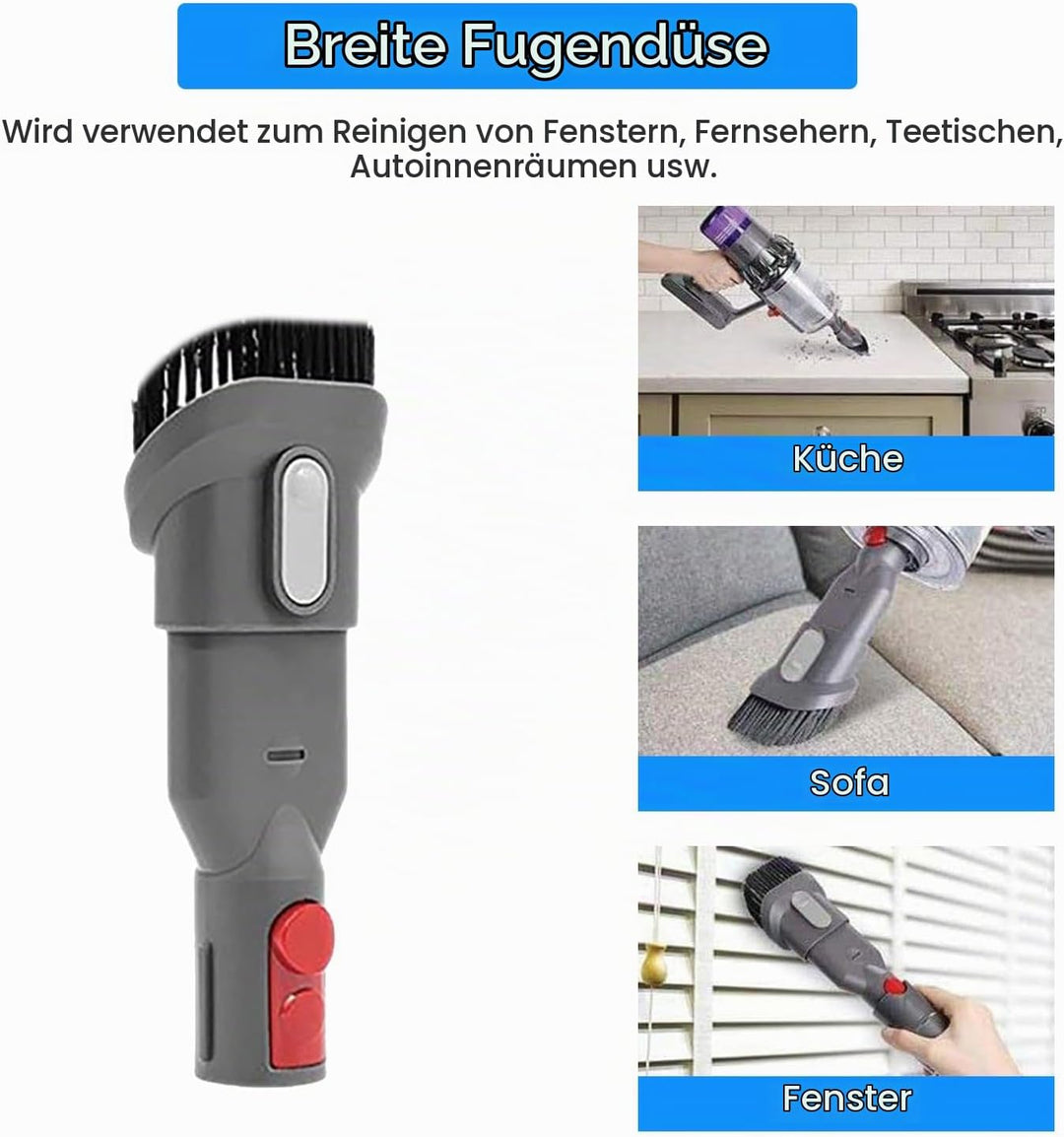 5 Stück Staubsauger Zubehör Set für Dyson Gen5 V7 V8 V10 V11, 5 in1 Staubsauger Ersatzteile Düsen Un