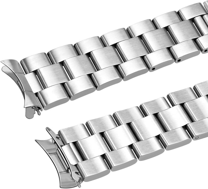 Juntan 20mm 22mm Edelstahl Uhrenarmband Gebogene Enden Uhrenarmbänder Metall Armband Schnellverschlu