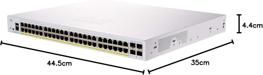 Cisco Business CBS350-48P Managed Switch | 48 GE-Ports | PoE | 4 x 1G-SFP | Begrenzter Lebenszeitsch