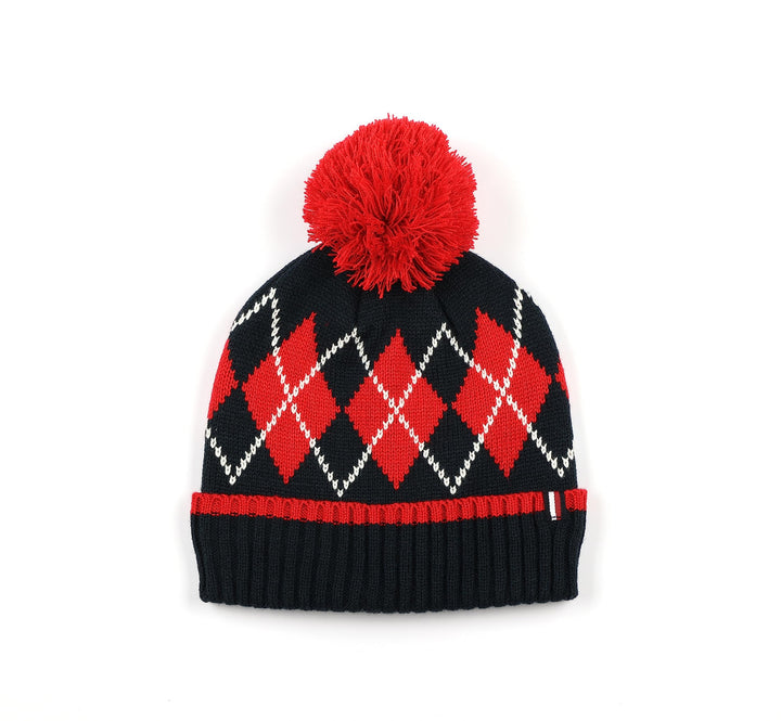 Tommy Hilfiger Damen Argyle Pom Cuff Hat Desert Sky Multi, Desert Sky Multi, Einheitsgrösse