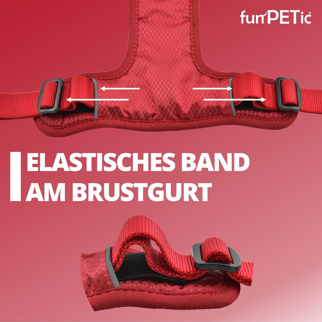 funPETic Hundegeschirr Essential - Anti-Zug Geschirr, reflektierend, gepolstert und atmungsaktiv - B