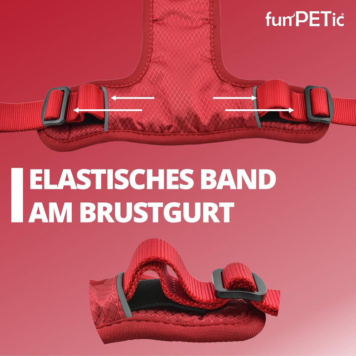 funPETic Hundegeschirr Essential - Anti-Zug Geschirr, reflektierend, gepolstert und atmungsaktiv - B