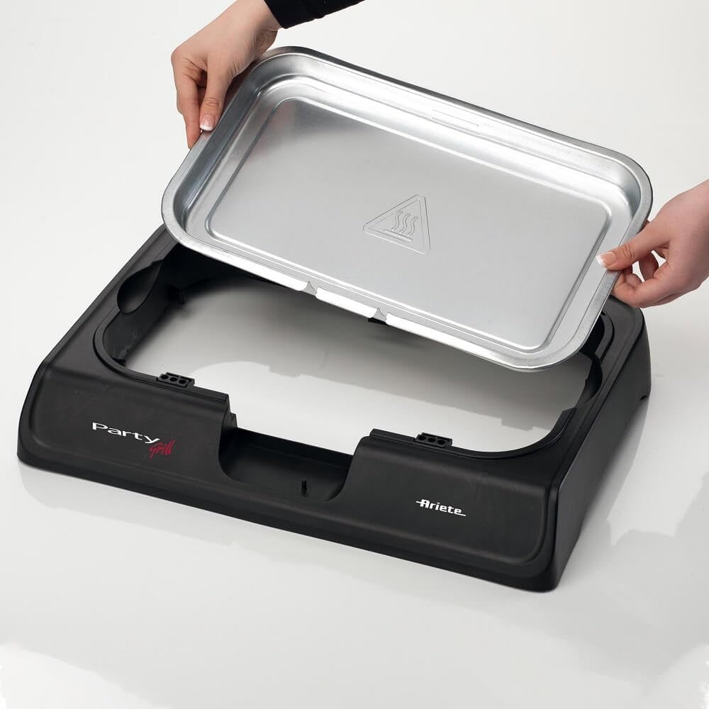 Ariete 00C073300AR0 Party Grill 733 - elektrischer Tischgrill, 2200 W, schwarz 723, 723
