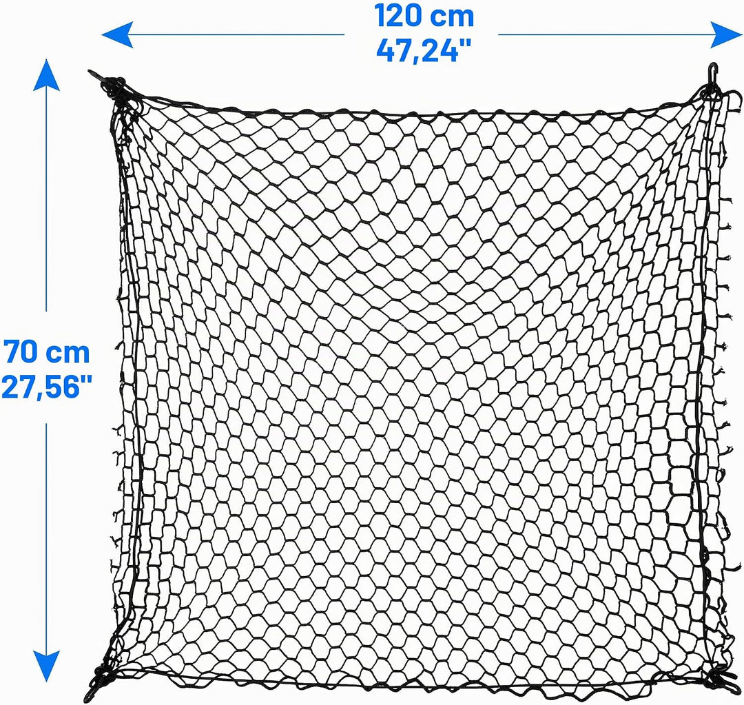 Hundenetz Auto Kofferraum 120X70CM, Haustier-Rückhaltesystem für Kofferraum, Schutz Barriere mit Hoc