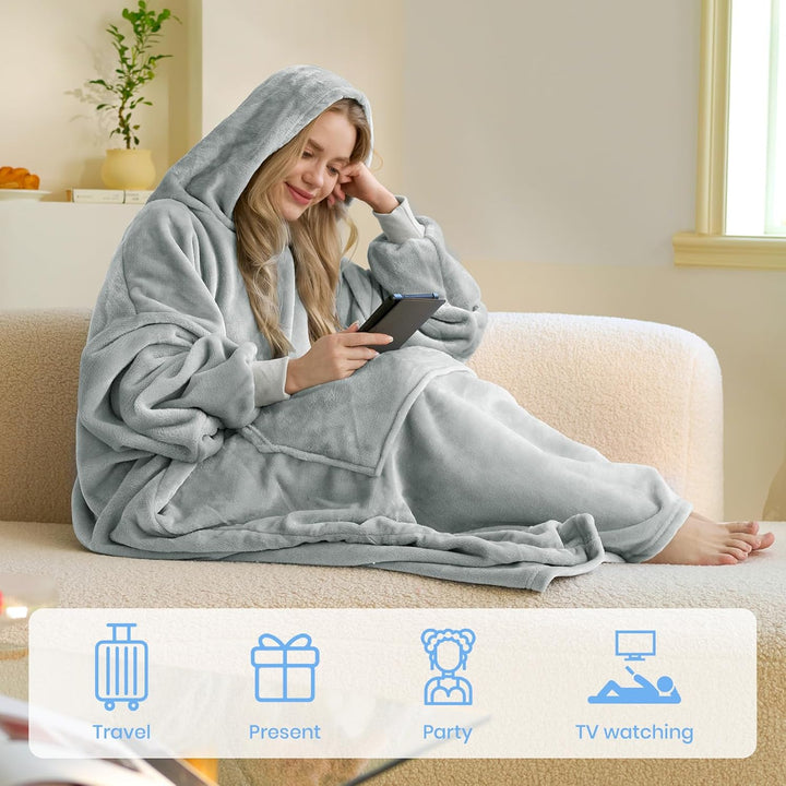 Good Nite Decke mit Ärmeln für Frauen und Männer Sherpa kuscheldecke Tragbare Decken Adult Cosy Swea