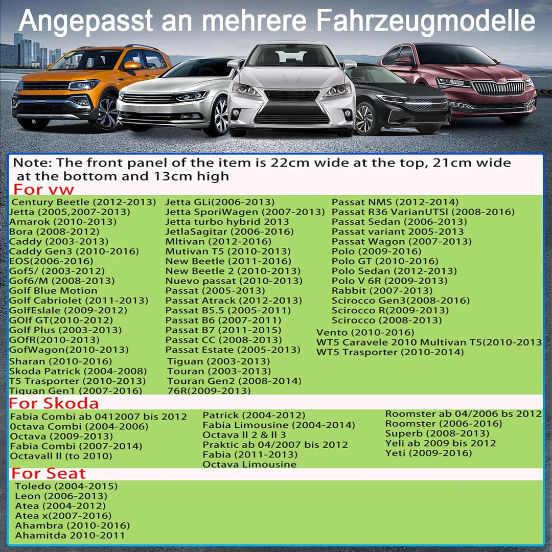 Autoradio für Golf 5 6 Passat Jetta Caddy Polo cc Tiguan EOS Touran T5 Scirocco Wireless Carplay & A