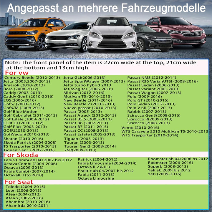 Autoradio für Golf 5 6 Passat Jetta Caddy Polo cc Tiguan EOS Touran T5 Scirocco Wireless Carplay & A