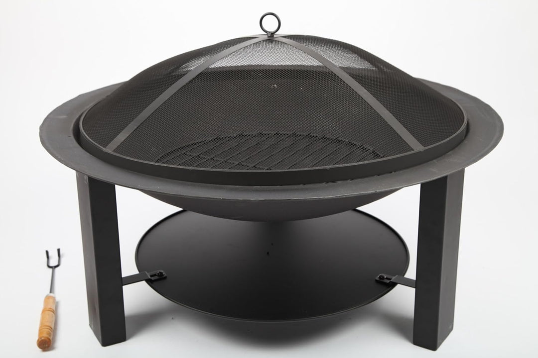 point-garden Feuerschale 73cm Gartengrill Grill Gusseisen massiv