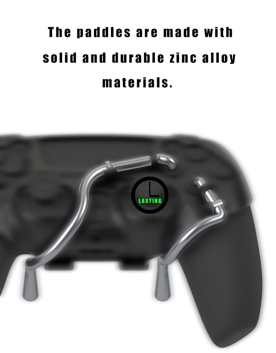 EXknight Leverback FPS Paddles Attachment, Back Buttons Gaming Paddles für PS5 Controller(Schwarz),