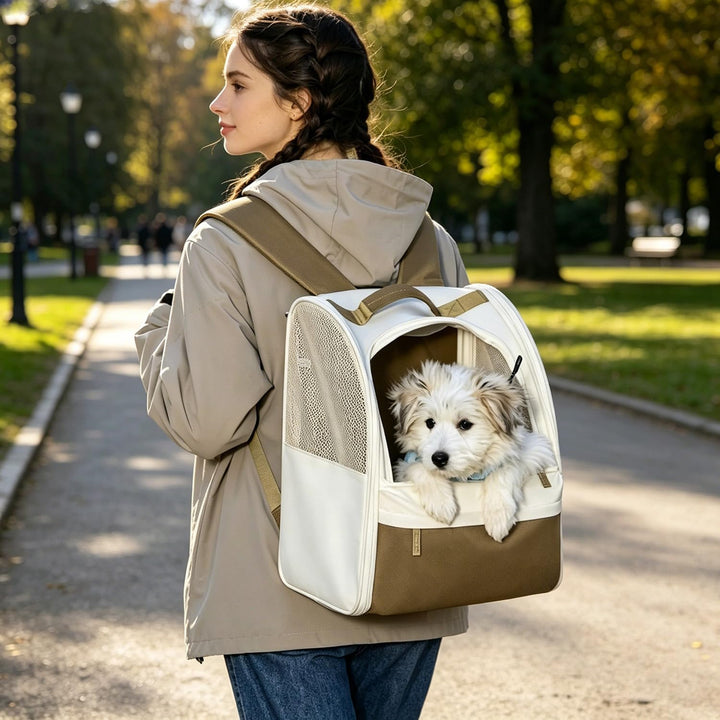 HundeRucksack KatzenRucksack mit Netzfenster, Haustier Rucksack 8kg