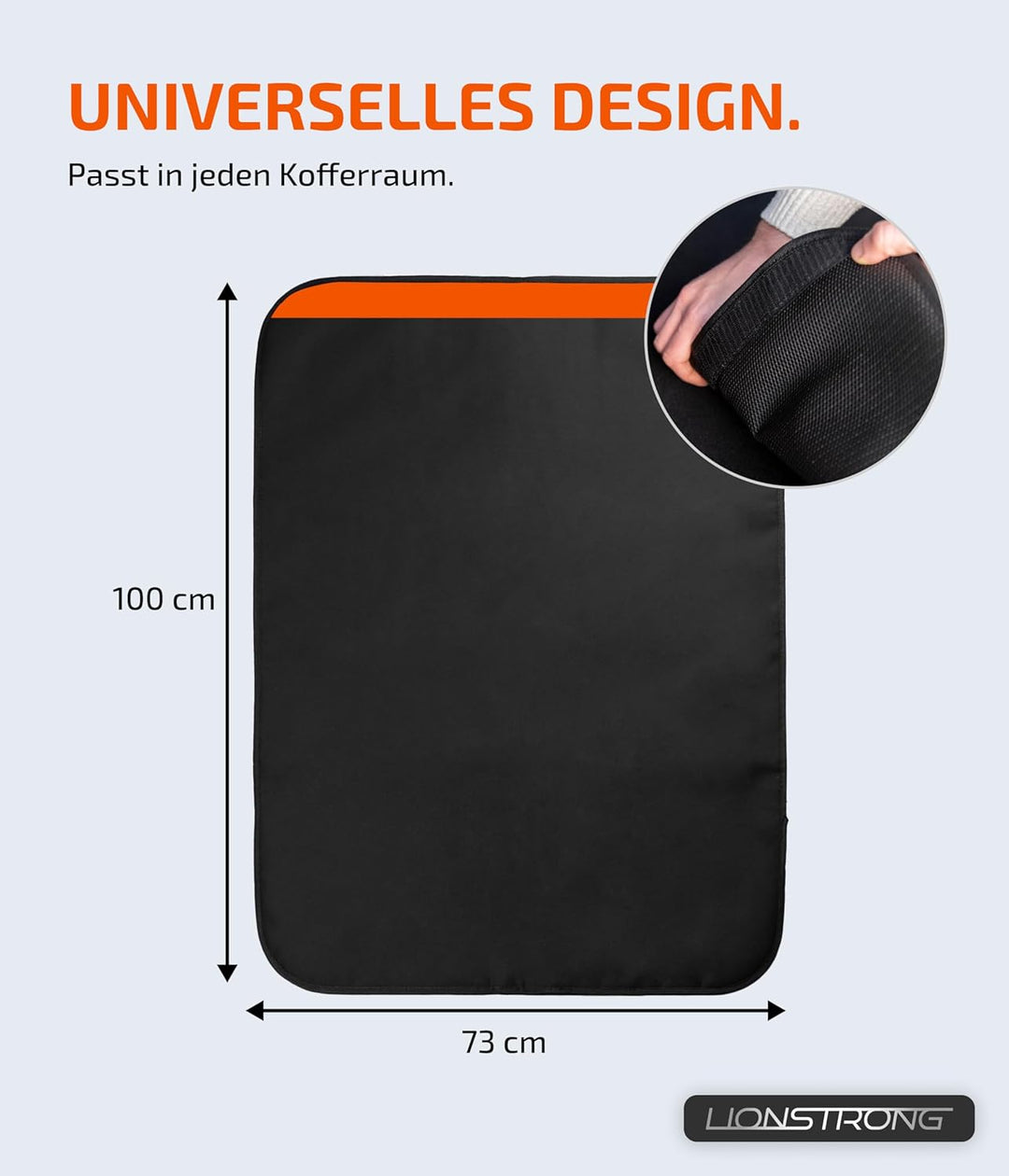 LIONSTRONG® Ladekantenschutz Kofferraum [GEPOLSTERT & WASSERDICHT] – Universelle Schutzmatte geeigne