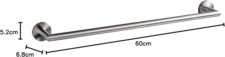 Ambrosya - Handtuchhalter zum Bohren - Badetuchhalter Handtuchstange Handtuch Haken Halter Wand Bad