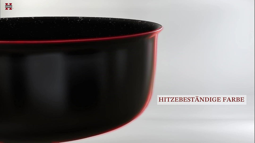 Herzberg Kochgeschirr - Induktionstopfset - Topf- und Pfannenset für alle Herdarten - Kochset mit St