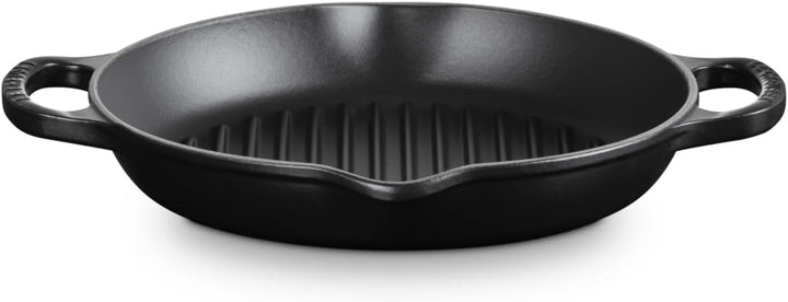 Le Creuset Signature Hohe runde Grillpfanne aus Gusseisen, für alle Herdarten und Backöfen, 25 cm, S