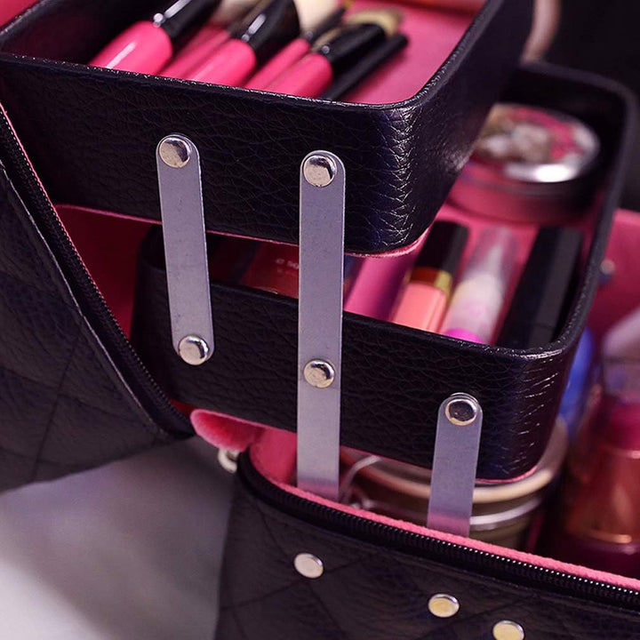 Kosmetikkoffer Makeup Box Kosmetiktasche Schminkkoffer für Reisen Dienstreise weich 3 verfügbare Ebe