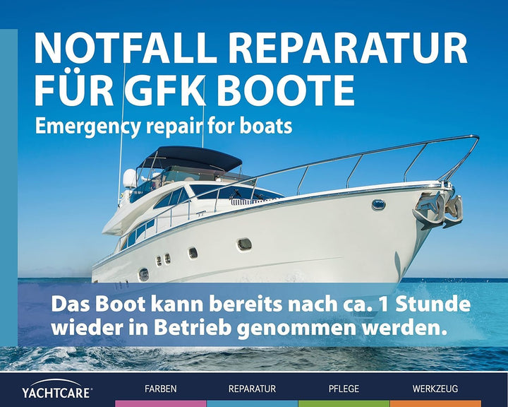 Yachtcare Polyglas Repair Kit - für die schnelle Reparaturen an GFK-Teilen 400g, 400g