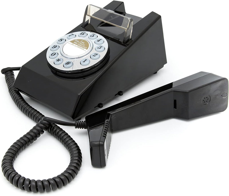 GPO GPOTRMB Trim Telephone Desktop Push-Button Telephone (Black) Schwarz, Schwarz